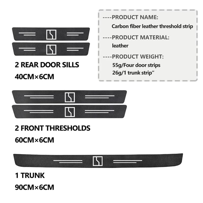 מגן אדן דלת ל-Zeekr 001 - סיבי פחמן 5