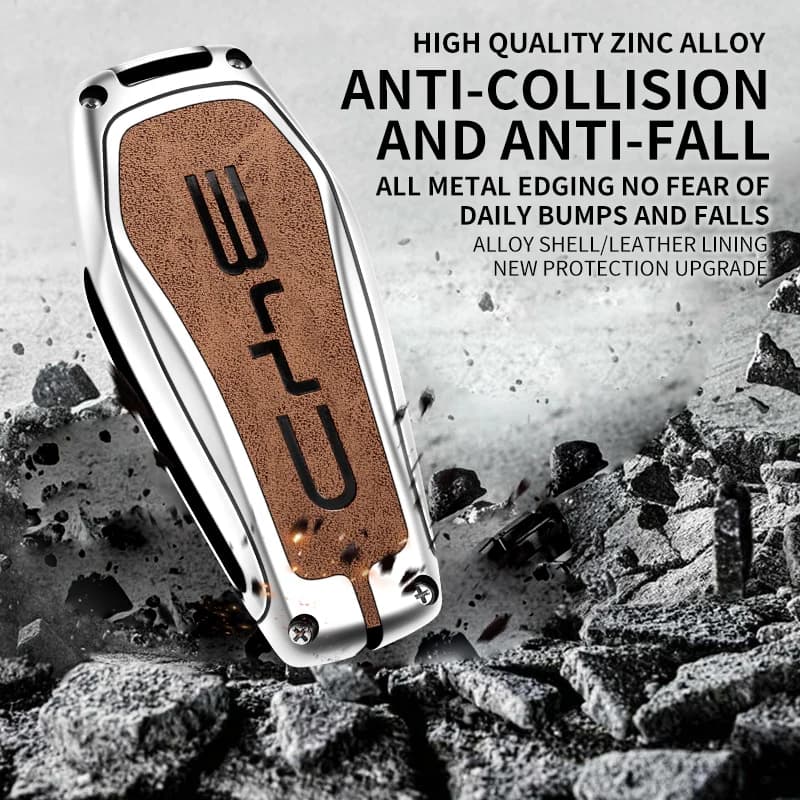 כיסוי מפתח ל-BYD Qin Plus / דולפין - עור, סגסוגת אבץ 5